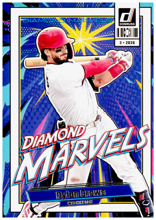 2026 Donruss Dylan Crews Card Diamond Marvels Washington Nationals