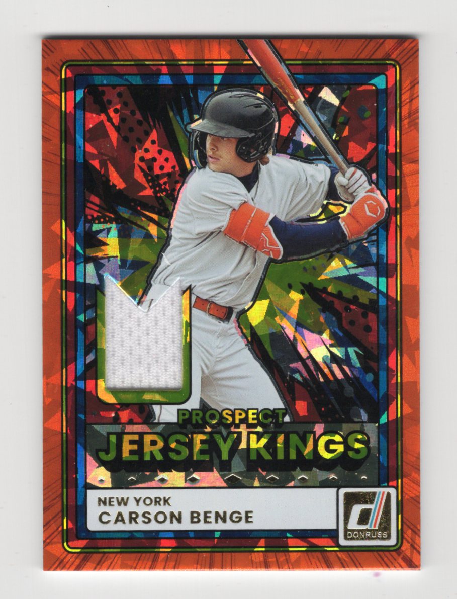2026 Donruss Carson Benge  Prospect Jersey Kings Orange Ice MEM Mets