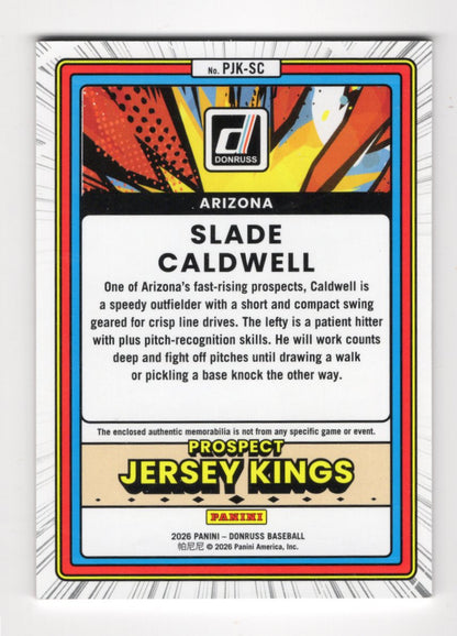 2026 Donruss Slade Caldwell Card Prospect Jersey Kings Orange Ice MEM