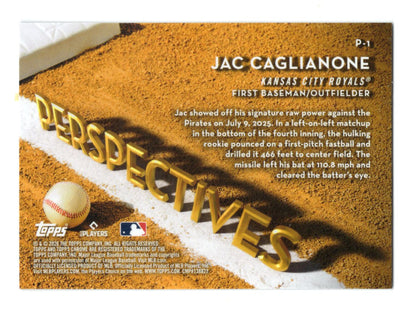 2026 Topps Chrome Jac Caglianone Card Perspectives Kansas City Royals