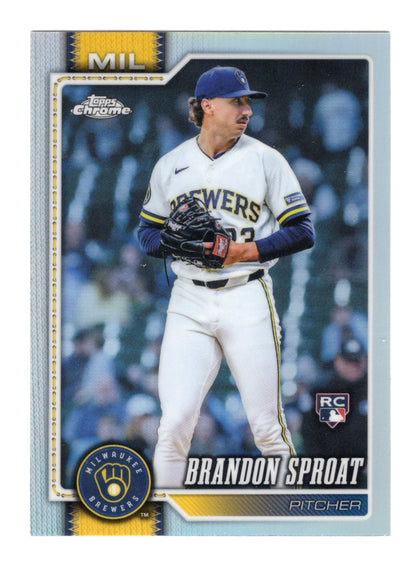 2026 Topps Chrome Brandon Sproat Card Refractors RC Milwaukee Brewers