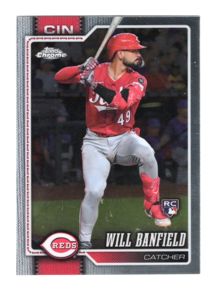 2026 Topps Chrome Will Banfield Card RC Cincinnati Reds