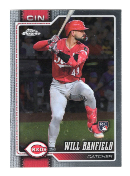 2026 Topps Chrome Will Banfield Card RC Cincinnati Reds