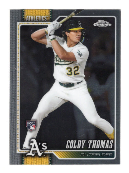 2026 Topps Chrome Colby Thomas Card RC Athletics
