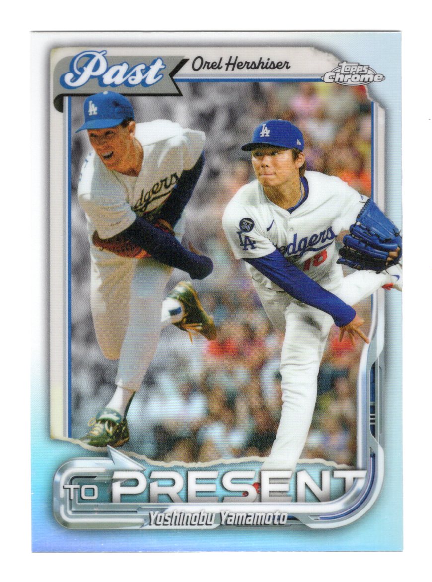 2026 Topps Chrome Orel Hershiser / Yoshinobu Yamamoto Card Past to Present