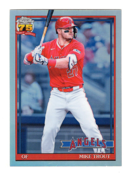 2026 Topps Chrome Mike Trout Card 1991 Topps Baseball 35th Anniversary  Angels