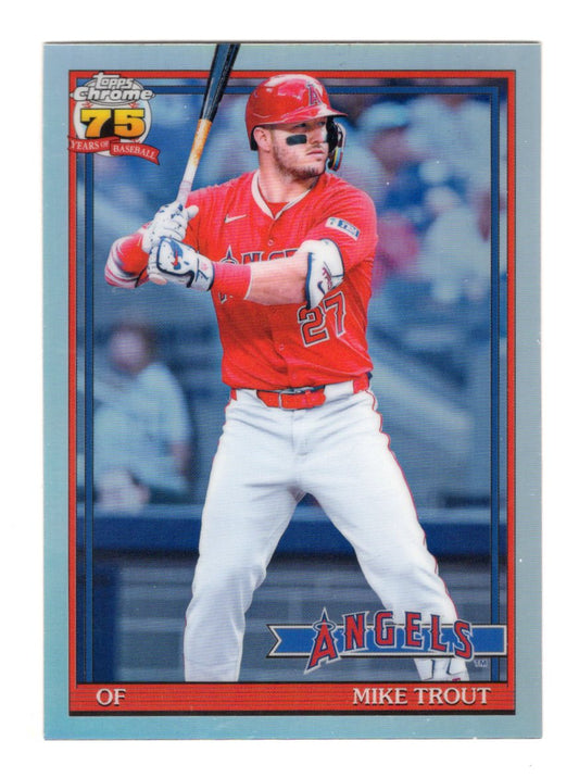 2026 Topps Chrome Mike Trout Card 1991 Topps Baseball 35th Anniversary  Angels