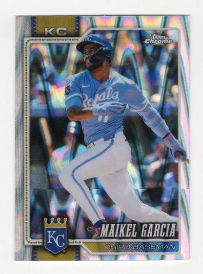 2026 Topps Chrome Maikel Garcia Card Raywave Refractors Kansas City Royals