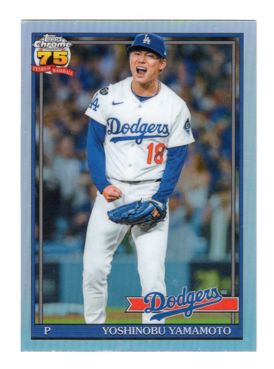 2026 Topps Chrome Yoshinobu Yamamoto 1991 Topps Baseball 35th Anniversary