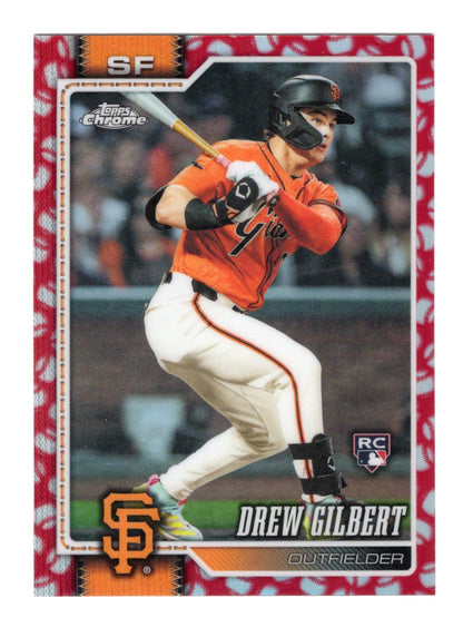 2026 Topps Chrome Drew Gilbert  Baseball Seams Refractors RC  Giants
