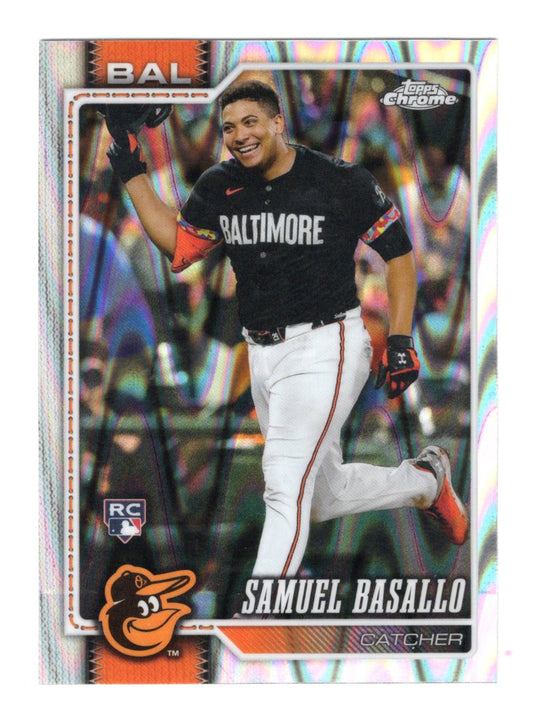 2026 Topps Chrome Samuel Basallo Card Raywave Refractors RC Baltimore Orioles