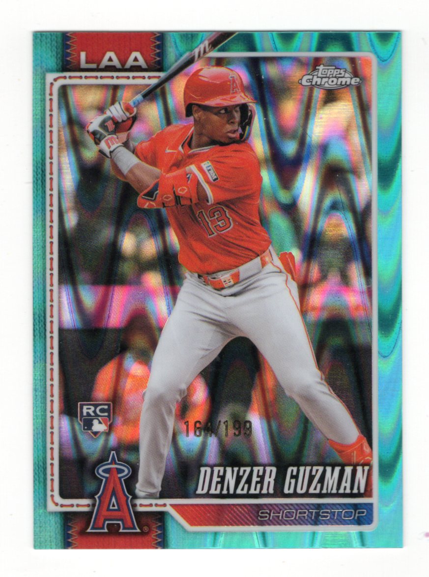 2026 Topps Chrome Denzer Guzman Card Aqua Raywave Refractors SN, RC