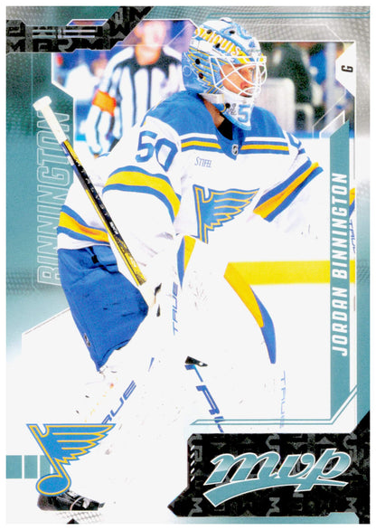 2026-27 Upper Deck MVP Jordan Binnington Card Silver Script St. Louis Blues