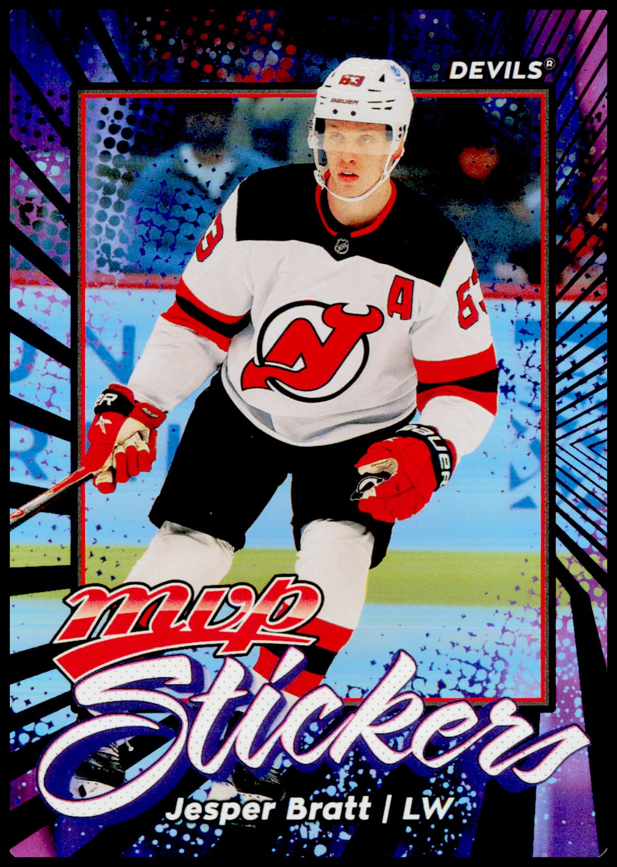 2026-27 Upper Deck MVP Jesper Bratt Card Stickers New Jersey Devils