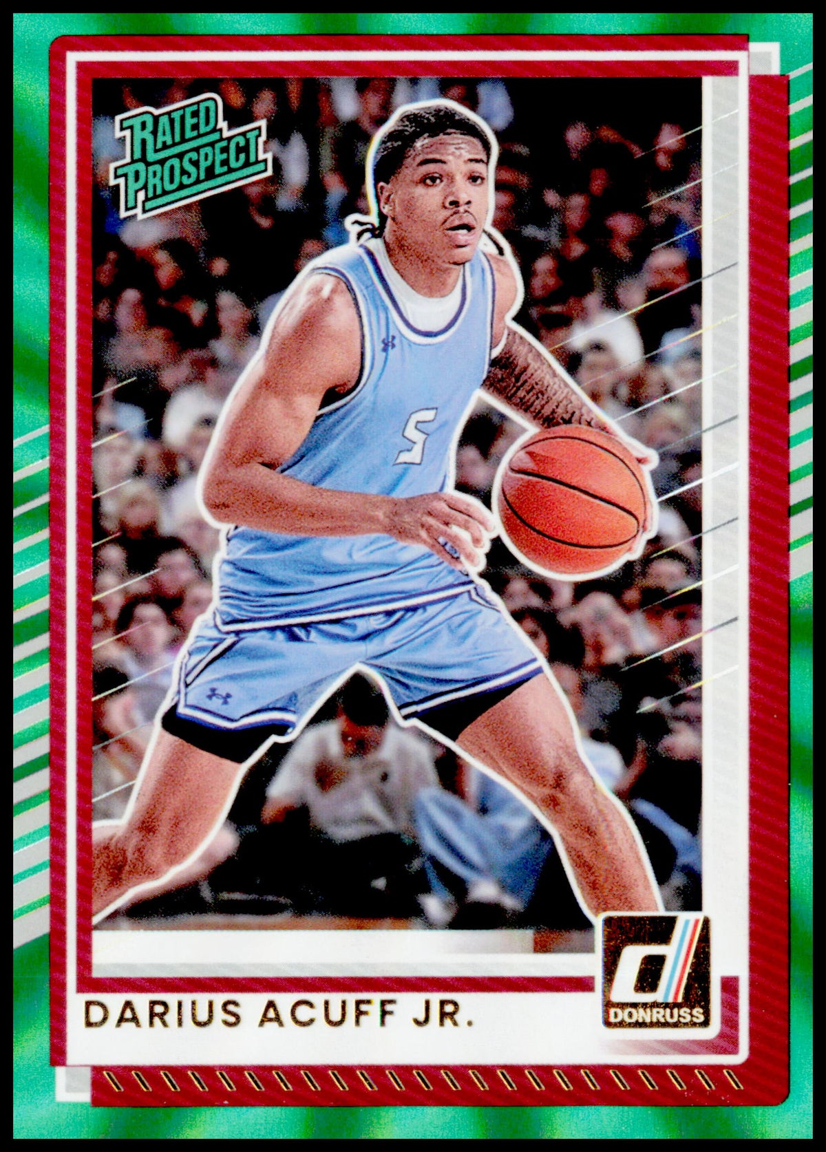 2025-26 Donruss Darius Acuff Jr. Card Holo Green Laser Arkansas Razorbacks
