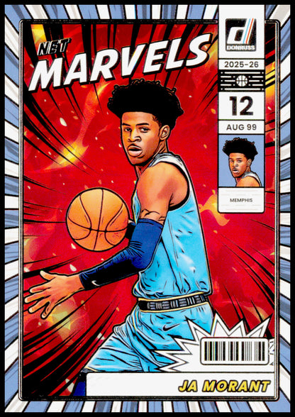 2025-26 Donruss Cedric Coward Card Net Marvels Memphis Grizzlies