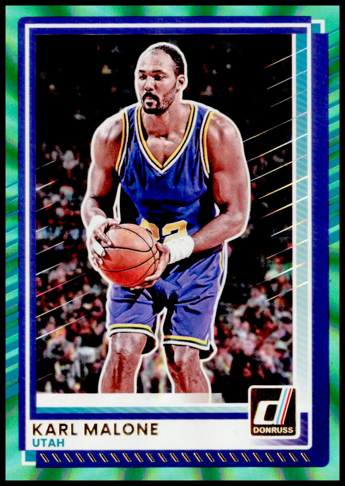 2025-26 Donruss Karl Malone Card Holo Green Laser Utah Jazz
