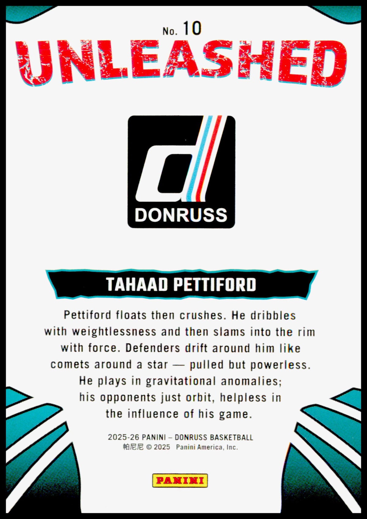 2025-26 Donruss Tahaad Pettiford Card Unleashed Auburn Tigers