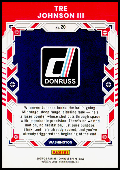 2025-26 Donruss Hansen Yang Card Elite Series Portland Trail Blazers