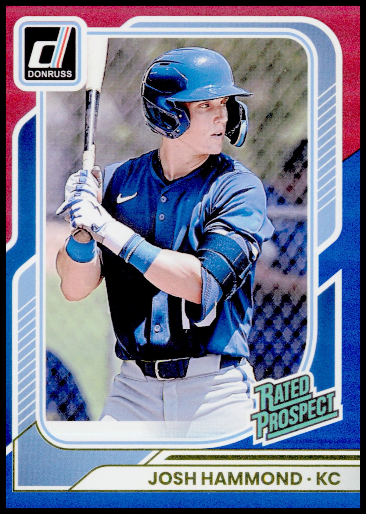 2026 Donruss Josh Hammond Card Red and Blue Kansas City Royals