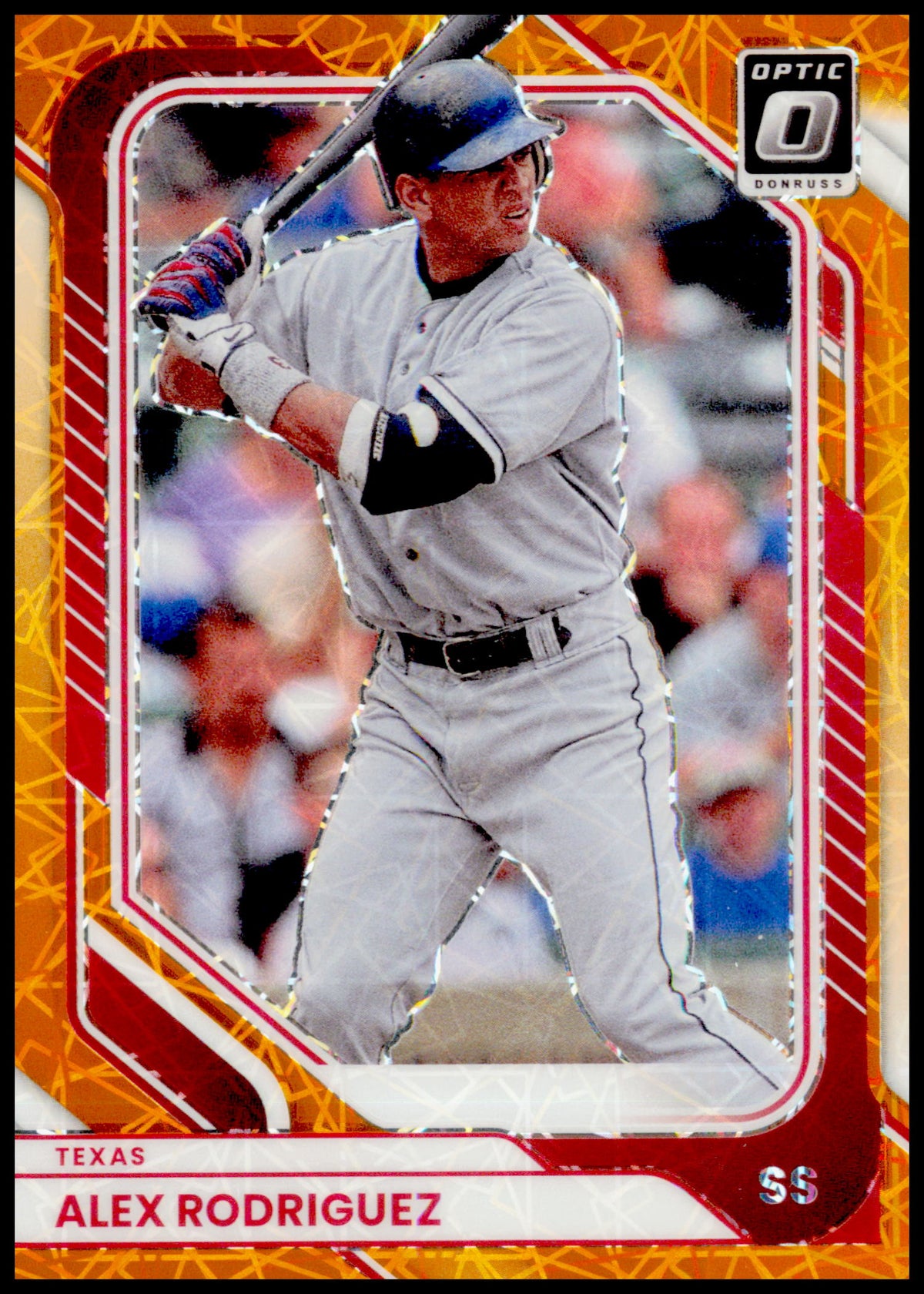2026 Donruss Alex Rodriguez Card Optic Orange Velocity Texas Rangers