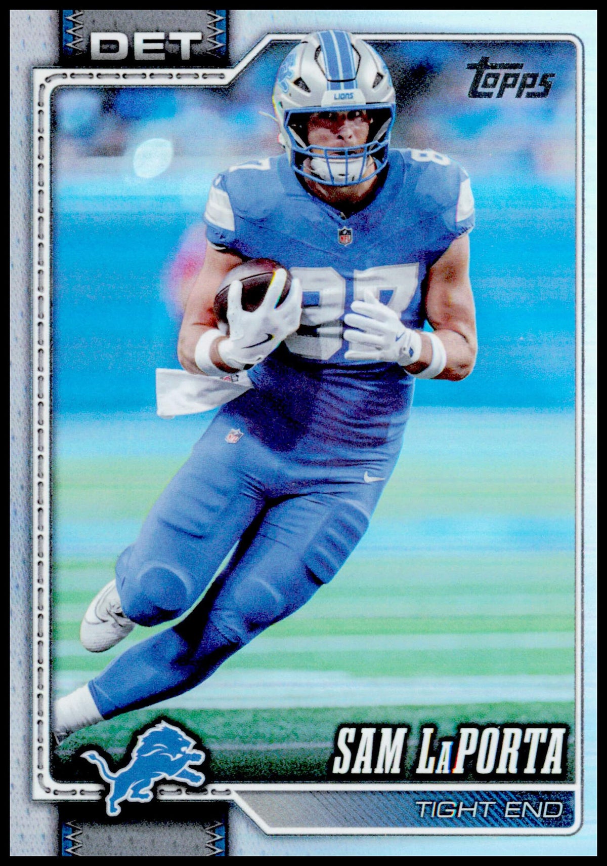 2026 Topps Flagship Sam LaPorta Card Rainbow Foil Detroit Lions