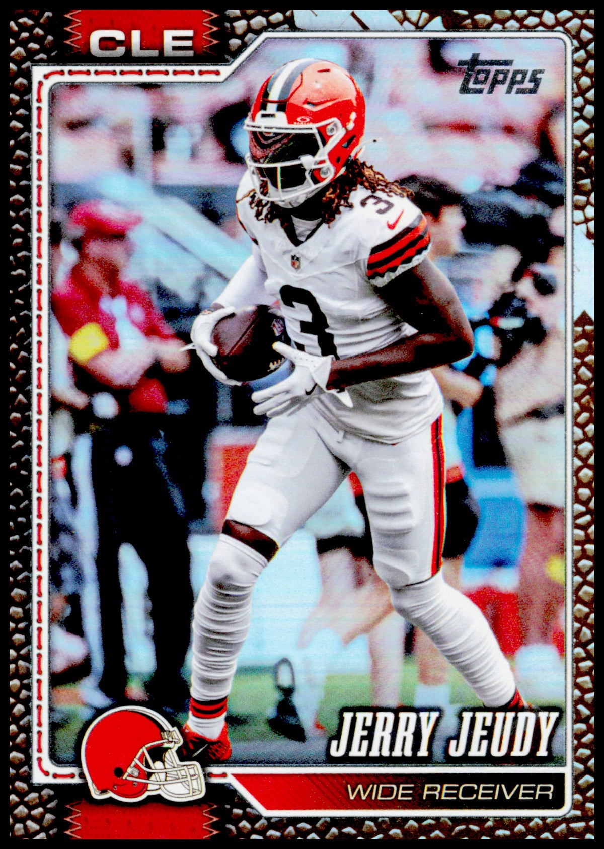 2026 Topps Flagship Jerry Jeudy Card Football Leather Foil Cleveland Browns