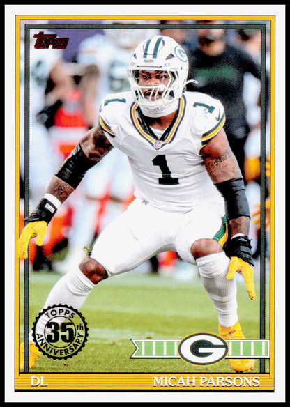 2026 Topps Flagship Micah Parsons Card 1991 Topps Football Green Bay Packers