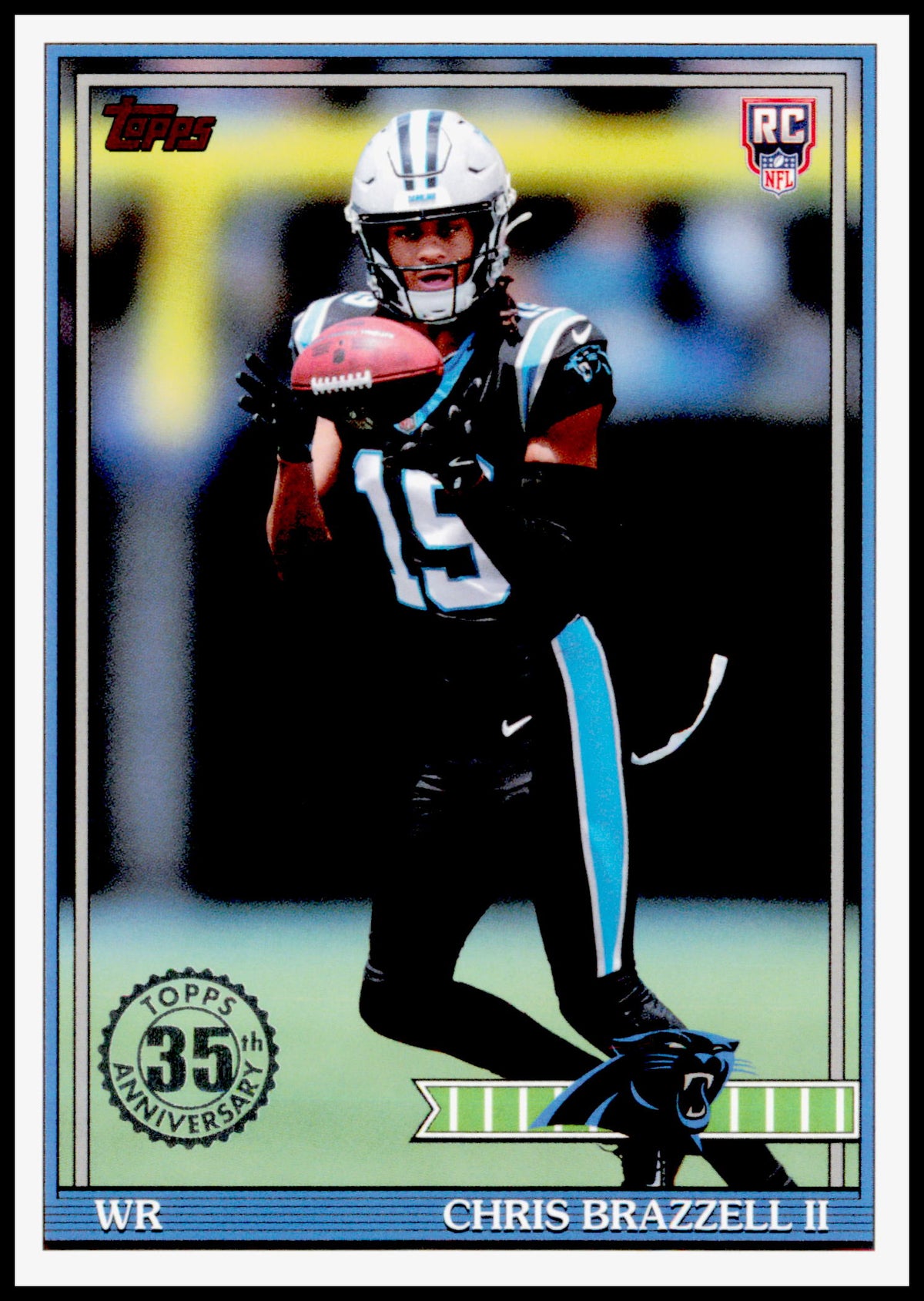 2026 Topps Flagship Chris Brazzell II Card 1991 Topps Football Rookies Panthers
