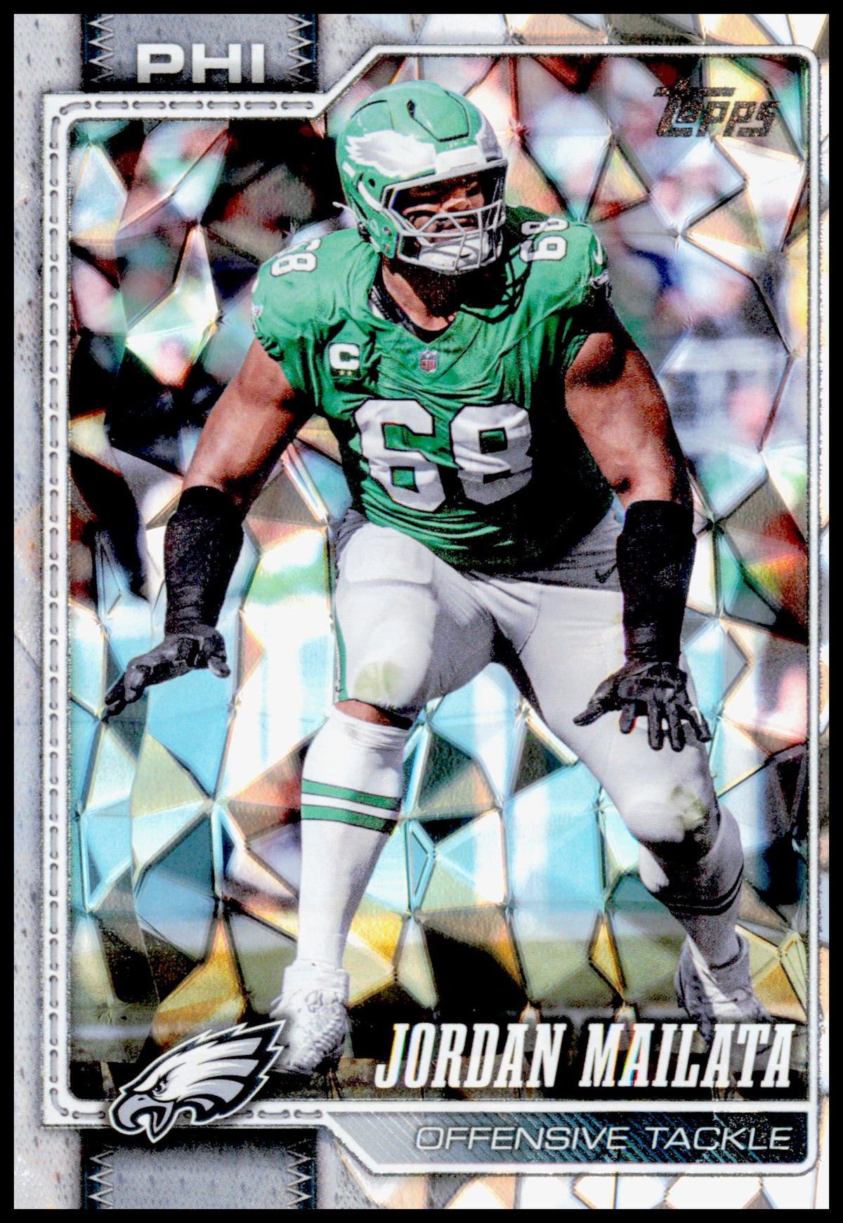 2026 Topps Flagship Jordan Mailata Card Diamante Foil Philadelphia Eagles