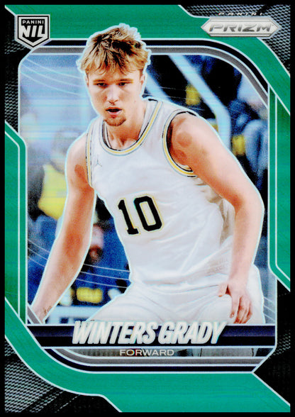 2025-26 Panini Prizm Winters Grady Card Green Prizm Michigan Wolverines
