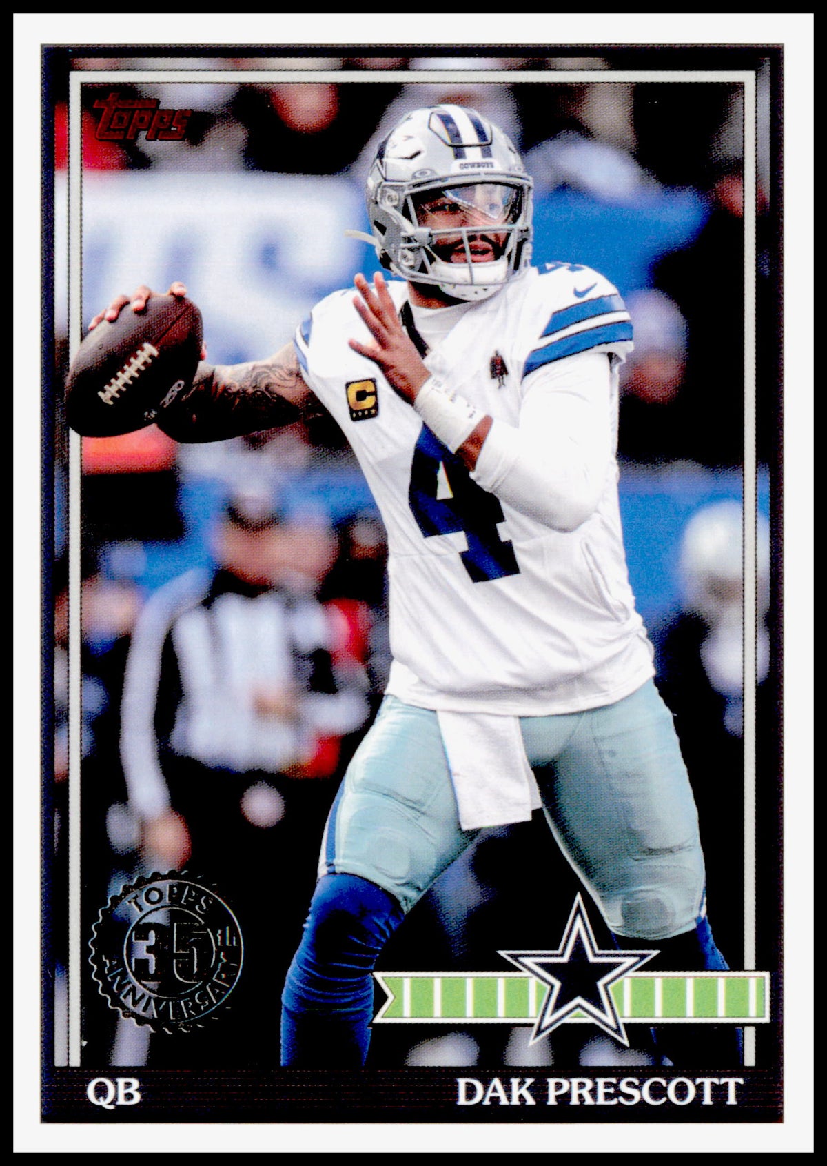 2026 Topps Flagship Dak Prescott Card 1991 Topps Football Dallas Cowboys