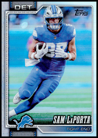 2026 Topps Flagship Sam LaPorta Card Rainbow Foil Detroit Lions