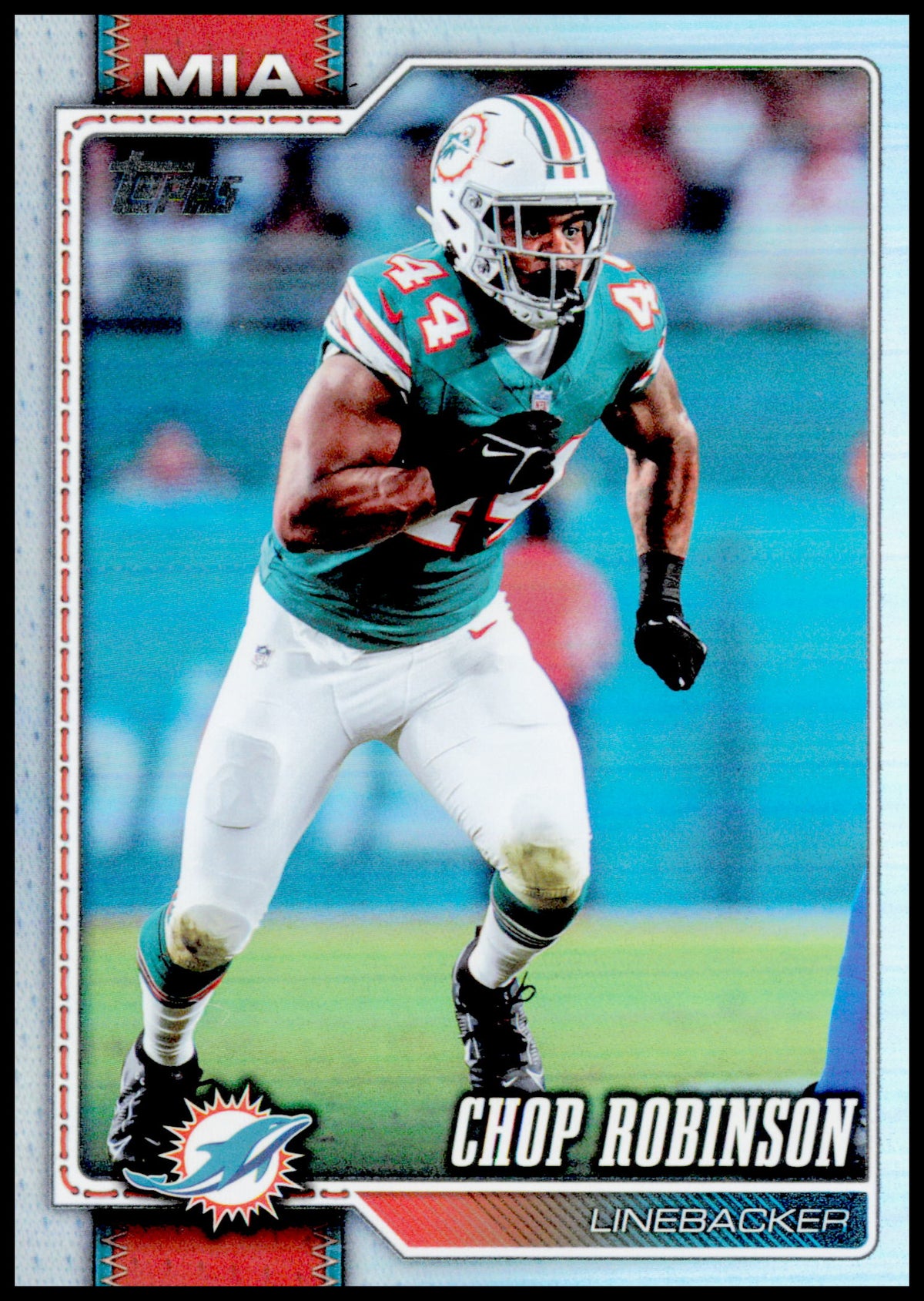 2026 Topps Flagship Chop Robinson Card Rainbow Foil Miami Dolphins