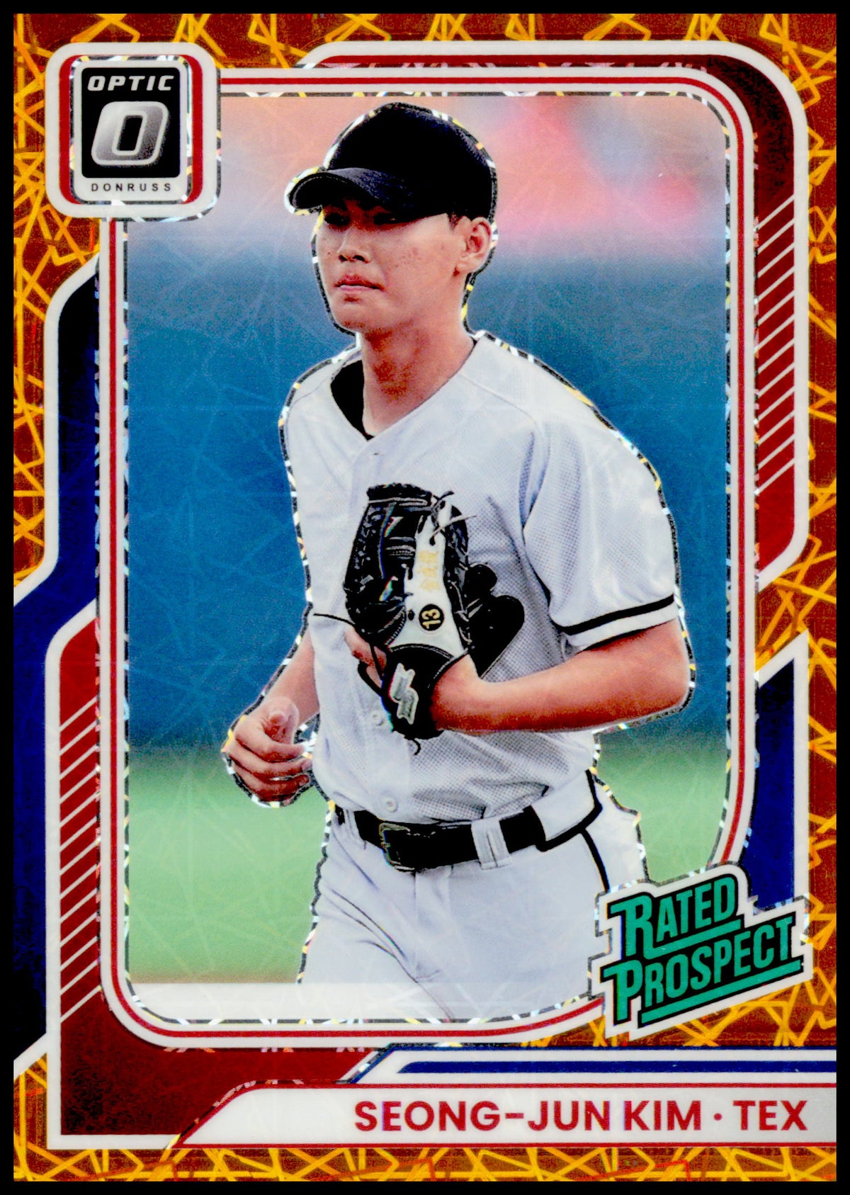 2026 Donruss Seong-Jun Kim Card Optic Orange Velocity Texas Rangers