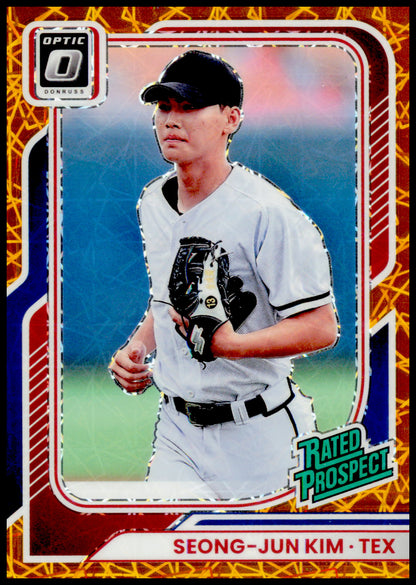 2026 Donruss Seong-Jun Kim Card Optic Orange Velocity Texas Rangers