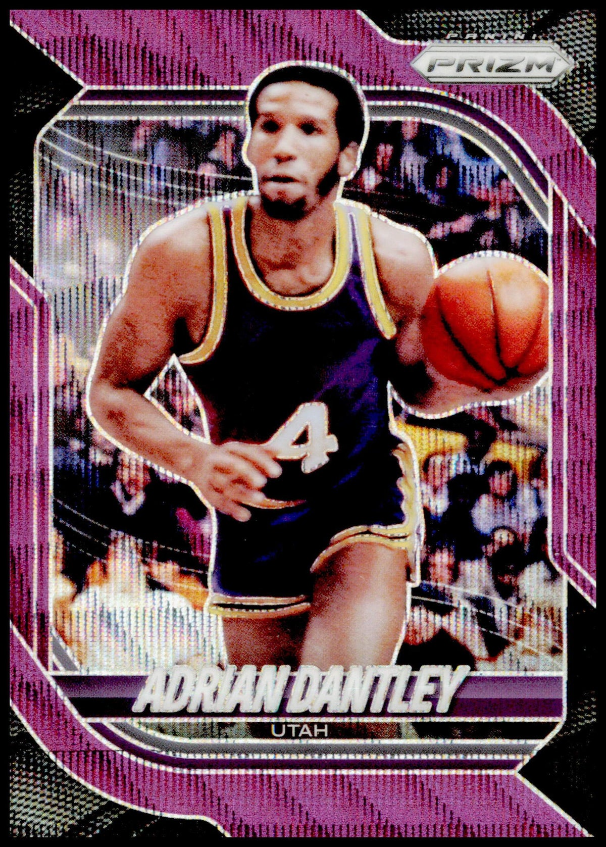 2025-26 Panini Prizm Adrian Dantley Card Purple Wave Prizm Utah Jazz