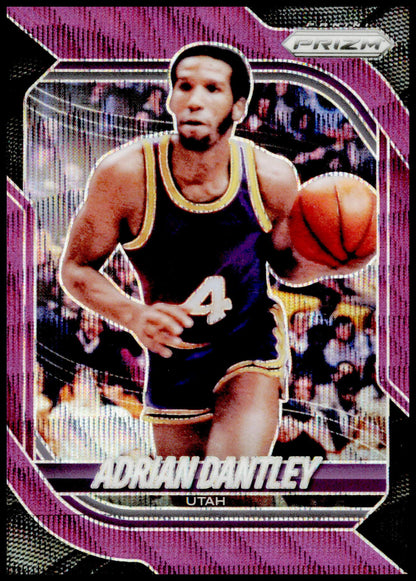 2025-26 Panini Prizm Adrian Dantley Card Purple Wave Prizm Utah Jazz