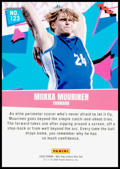 2026 Panini  90s Pop Culture Box Set Card Mikko Muurinen