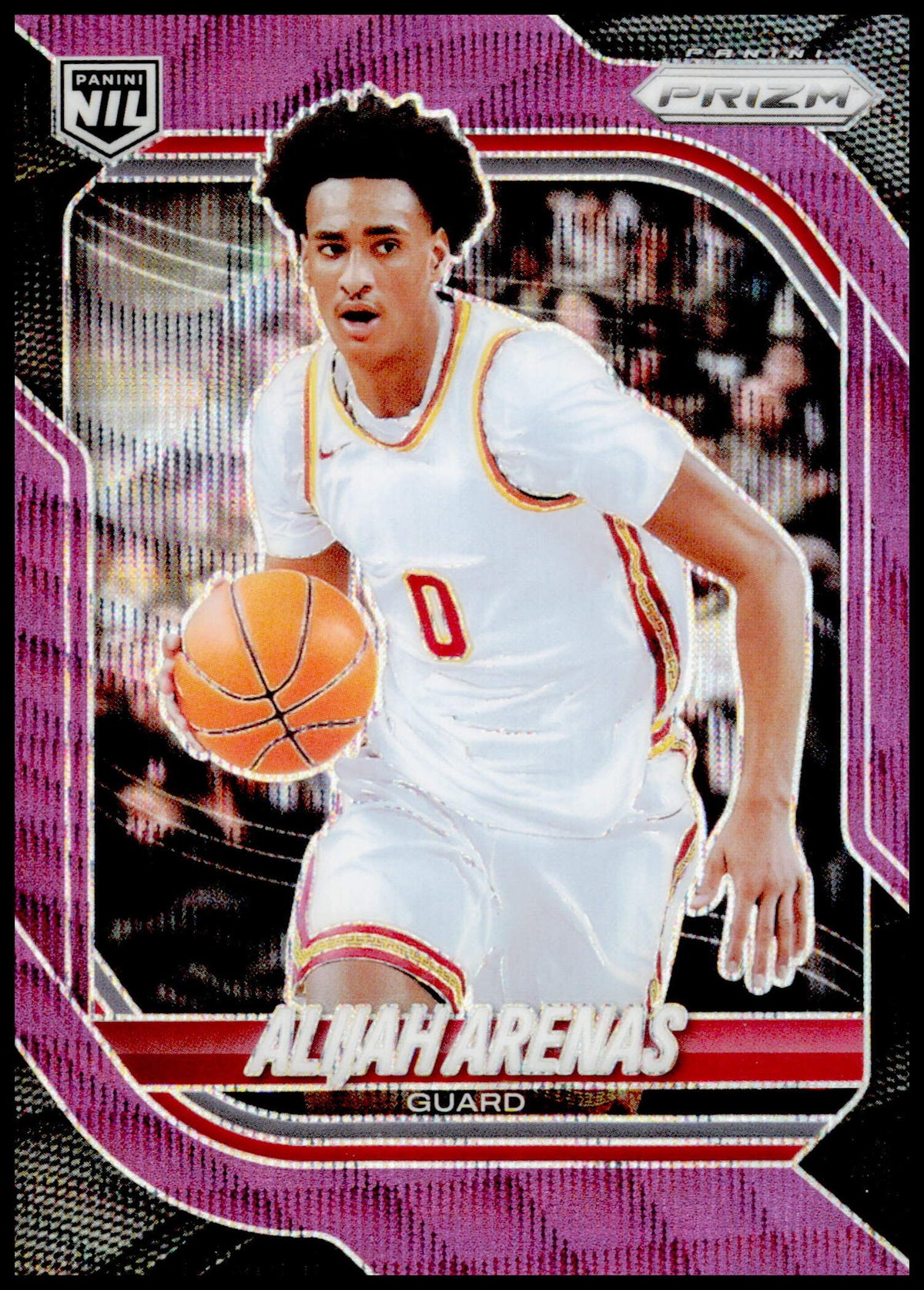 2025-26 Panini Prizm Alijah Arenas Card Purple Wave Prizm USC Trojans