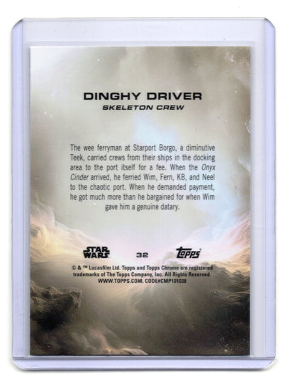 2025 Topps Chrome Star Wars Dinghy Driver Card