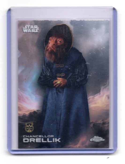 2025 Topps Chrome Star Wars Chancellor Drellik Card