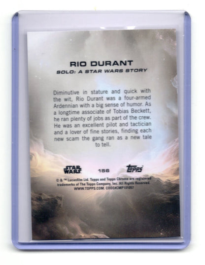 2025 Topps Chrome Star Wars Rio Durant Card RayWave Refractor