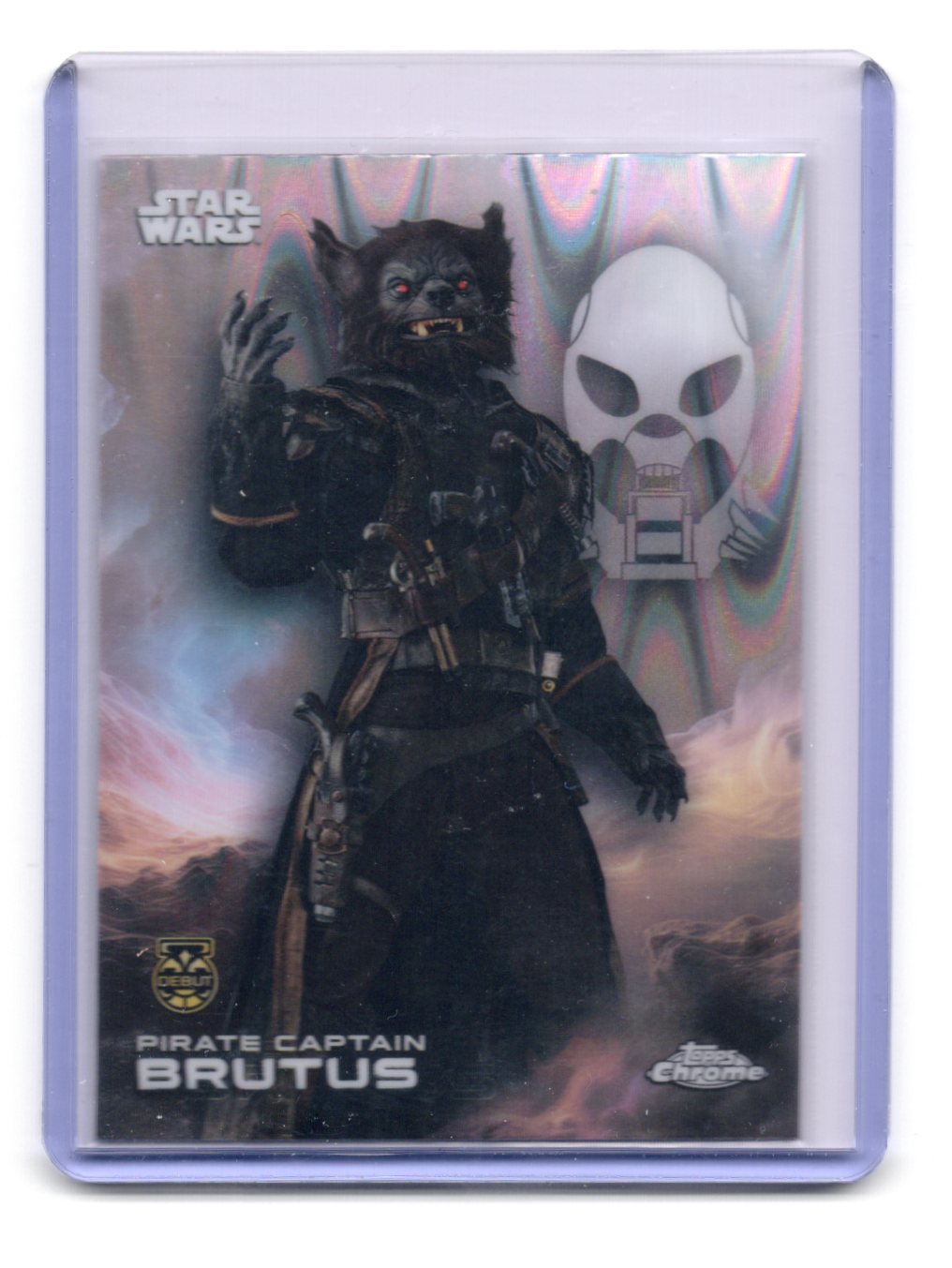 2025 Topps Chrome Star Wars Pirate Captain Brutus Card RayWave Refractor