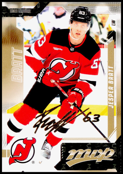 2026-27 Upper Deck MVP Jesper Bratt Card Gold Script New Jersey Devils