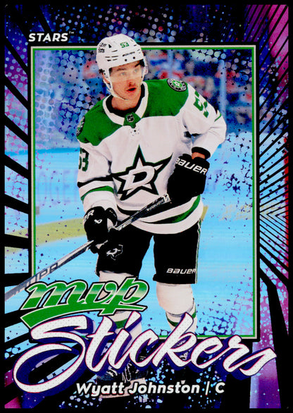 2026-27 Upper Deck MVP Wyatt Johnston Card Stickers Dallas Stars
