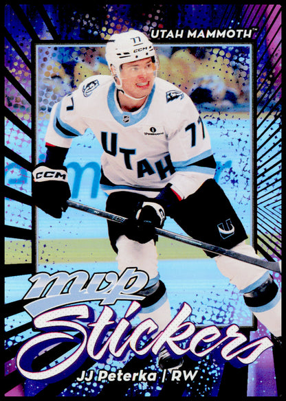 2026-27 Upper Deck MVP JJ Peterka Card Stickers Utah Mammoth
