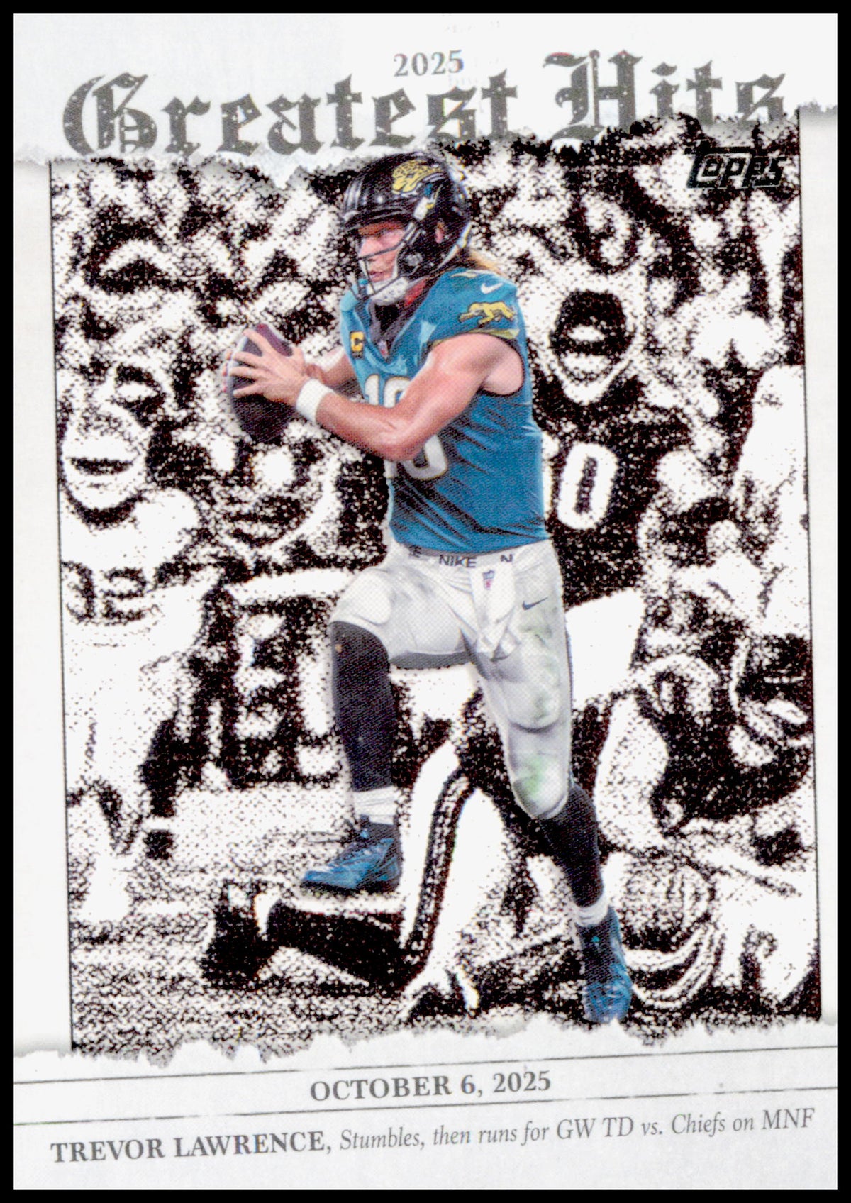 2026 Topps Flagship Trevor Lawrence Card 2025 Greatest Hits Jacksonville Jaguars