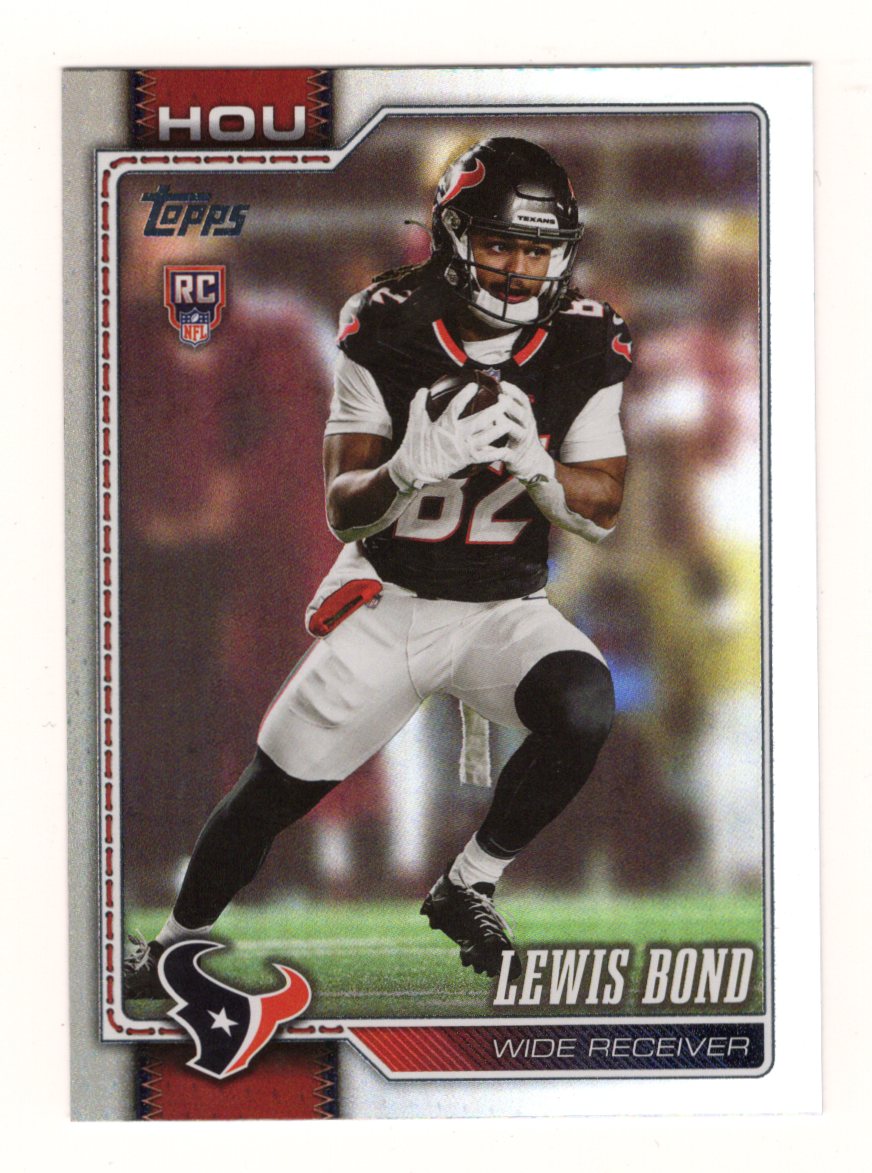 2026 Topps Flagship Lewis Bond Card Rainbow Foil Houston Texans