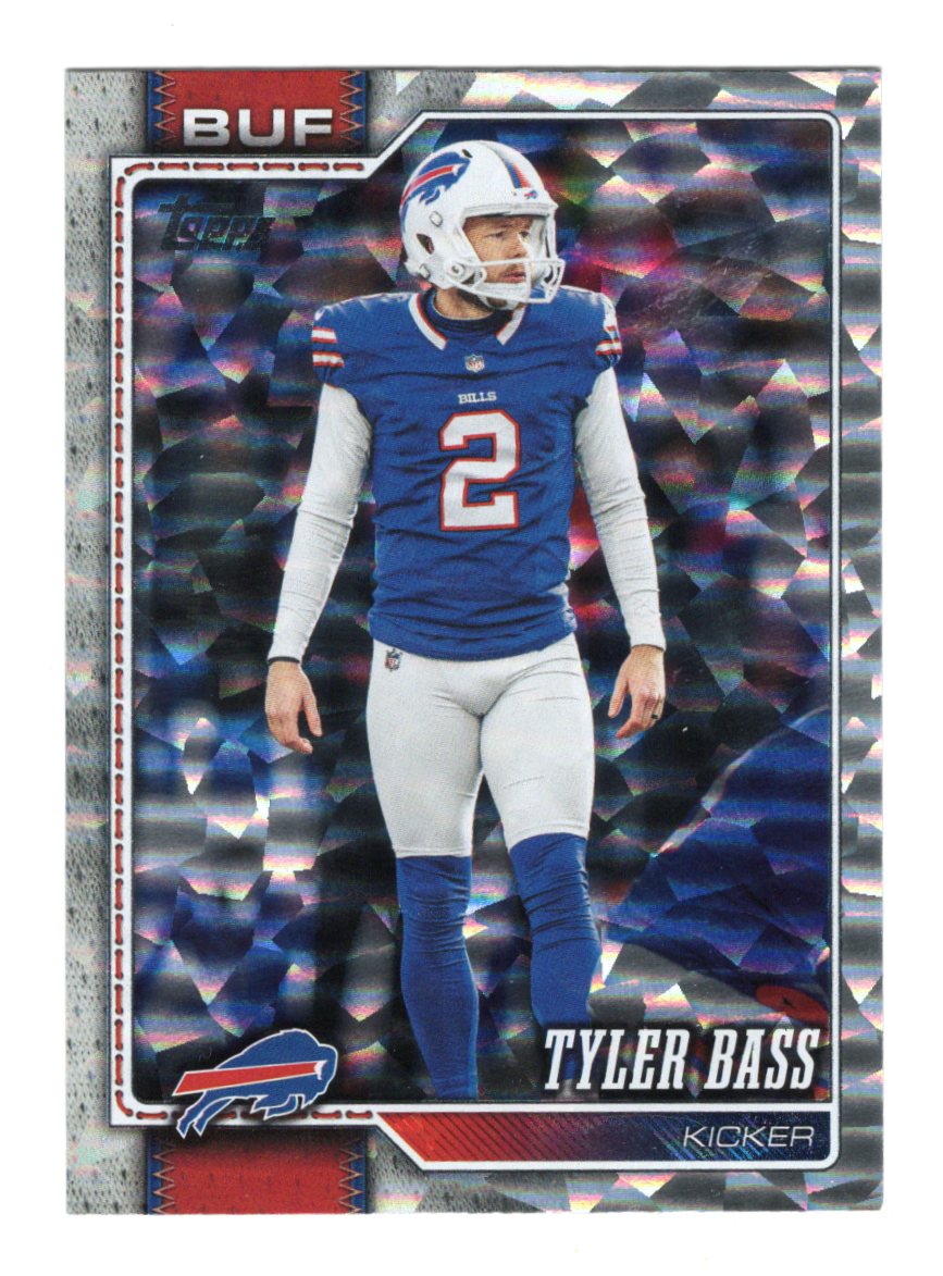 2026 Topps Flagship Tyler Bass Card Diamante Foil Buffalo Bills